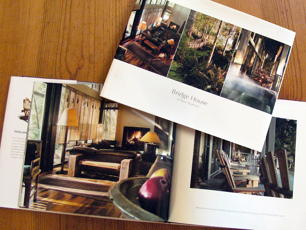 hard cover photo book for Bridghouse at Point No Point resort