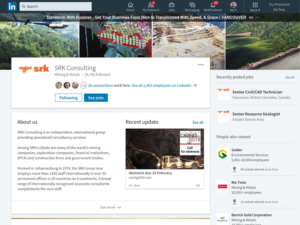 We kickstarted SRK's Linkedin page which now has about 25,000 followers