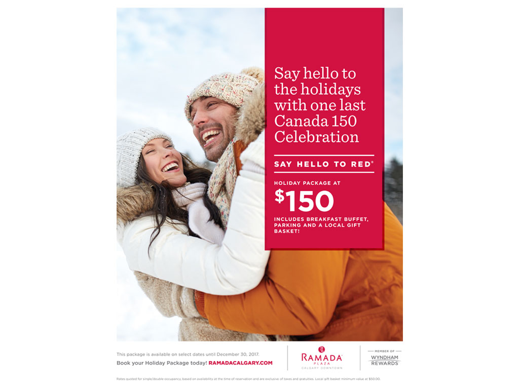 Ramada brand ad for holiday bookings